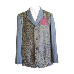 Comme des Garcons Homme Plus Leopard Tartan Men's Tromp l'Oiel Jacket