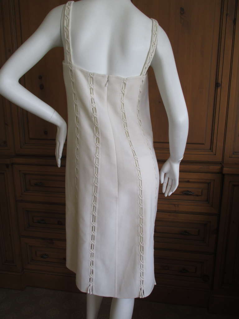 Women's Ralph Rucci Ivory Summer Dress with Knot Details