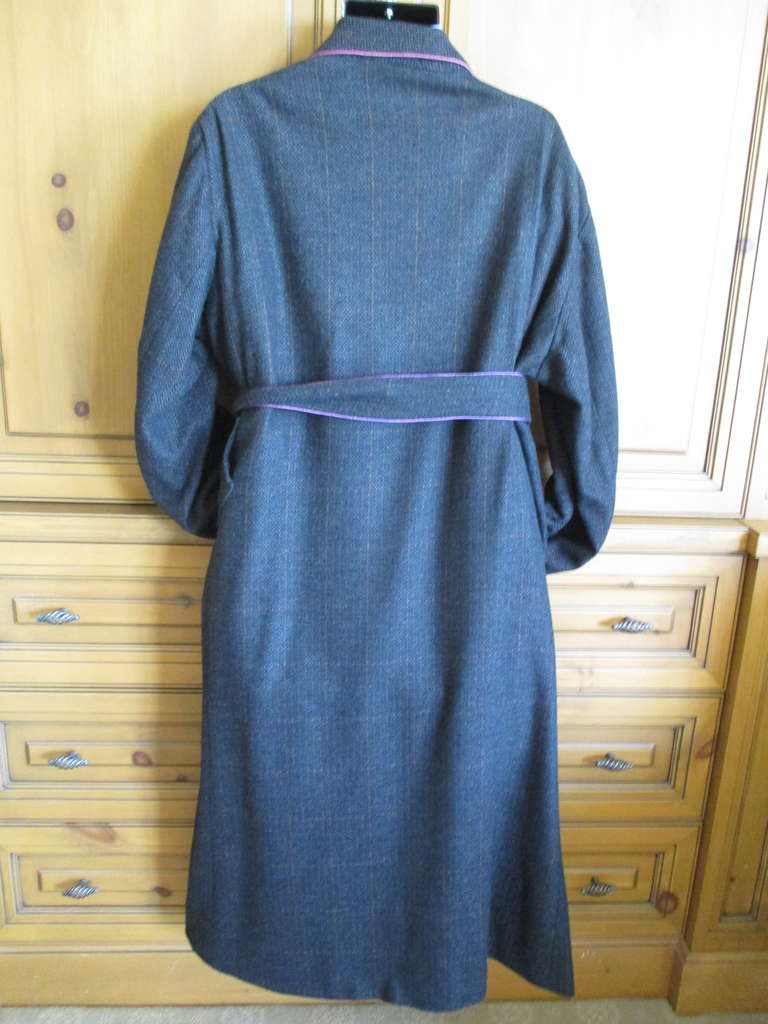 Turnbull & Asser Men's Cashmere Dressing Gown  Robe XL In Excellent Condition In Cloverdale, CA