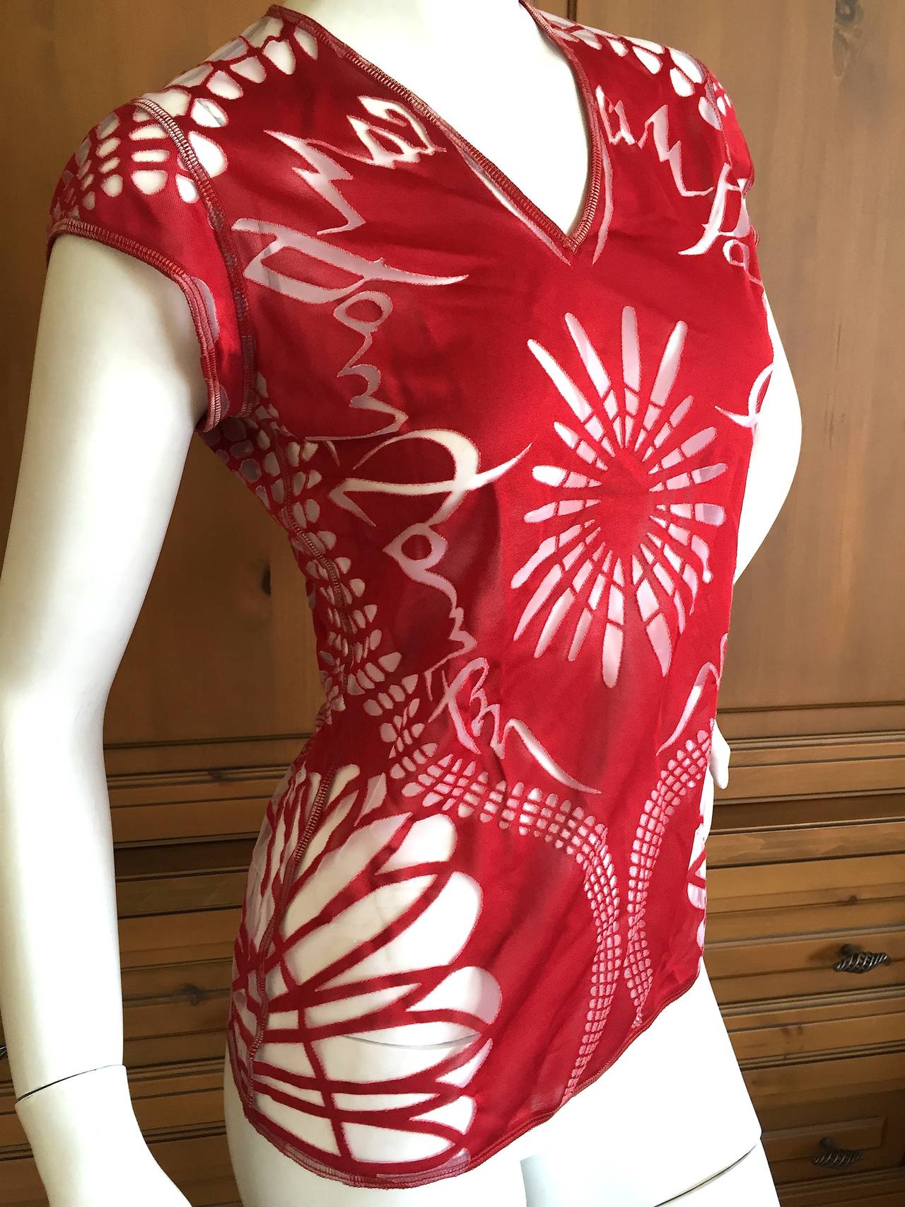 Jean Paul Gaultier Tattoo Top In Excellent Condition In Cloverdale, CA