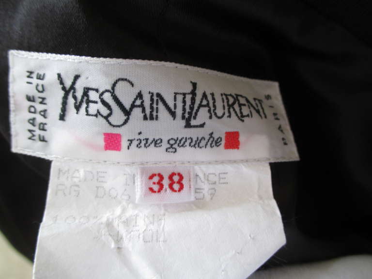 Yves Saint Laurent Rive Guache Vintage Black Belted Coat 1