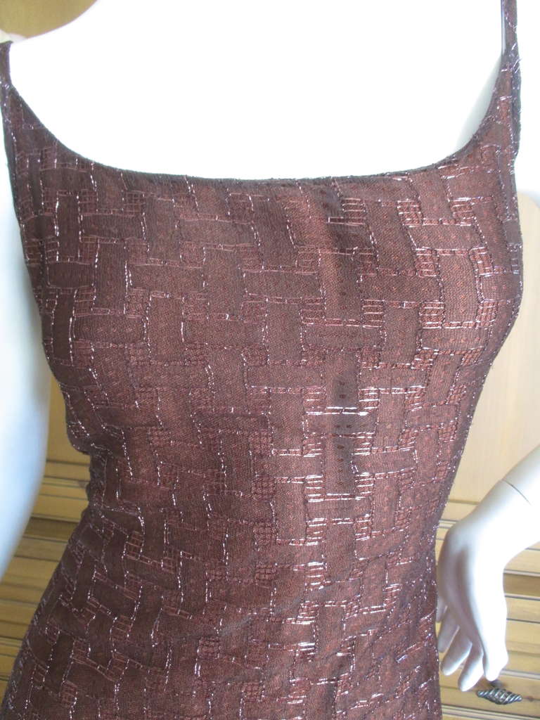 Chanel Sheer Column Dress with Metallic Accent's 1