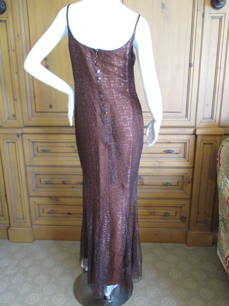 Chanel Sheer Column Dress with Metallic Accent's 2