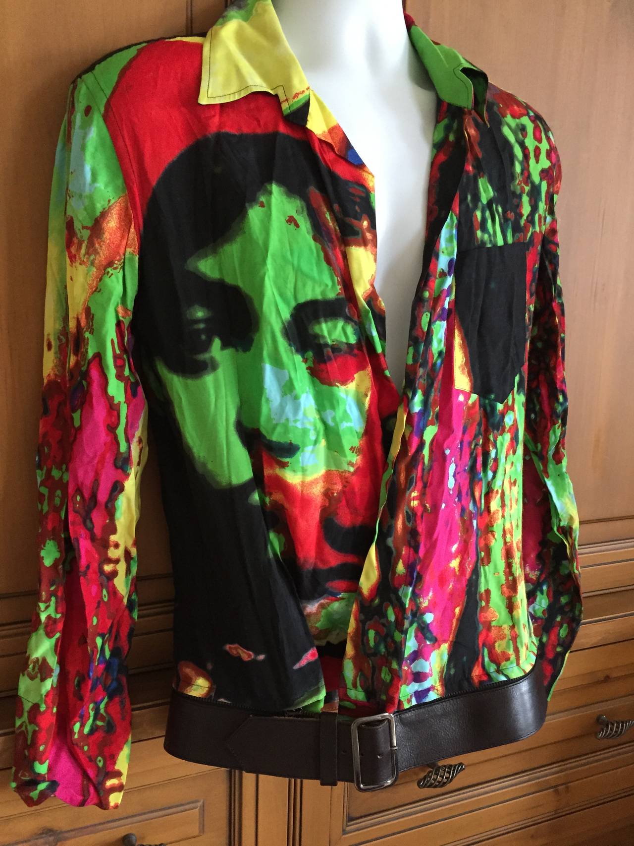 Jean Paul Gaultier Vintage 80's Men's Jacket w Leather Belt