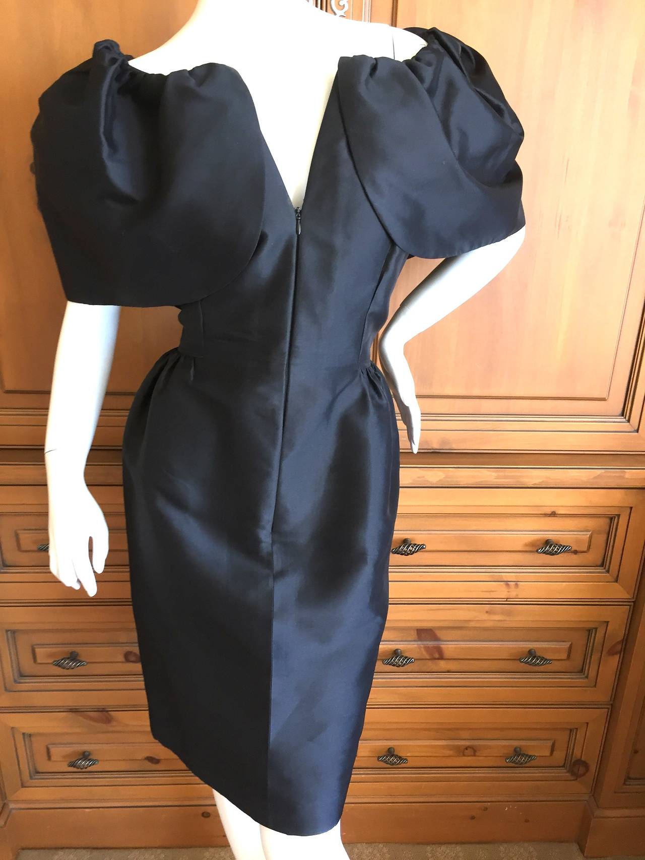 Oscar de la Renta for Elizabeth Arden LBD with Capelet.
This is an early Oscar while he was just beginning on his own after working designing for Elizabeth Arden.