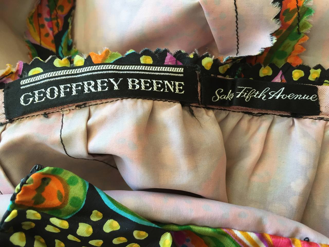 Geoffrey Beene 1970's Sleeveless Silk Dress with Sash 4