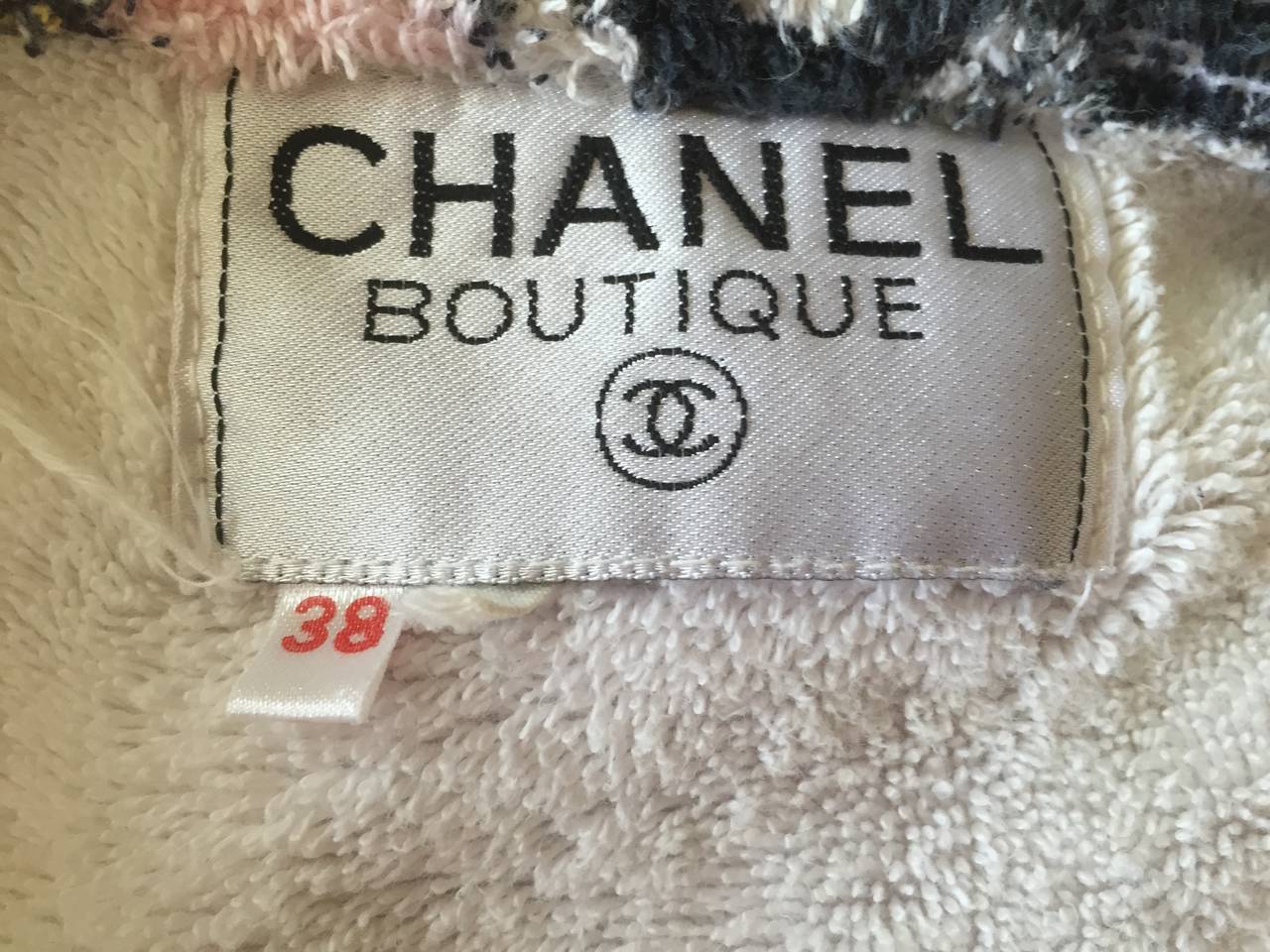 Women's Chanel Rare Vintage Pink Terrycloth Beach Robe