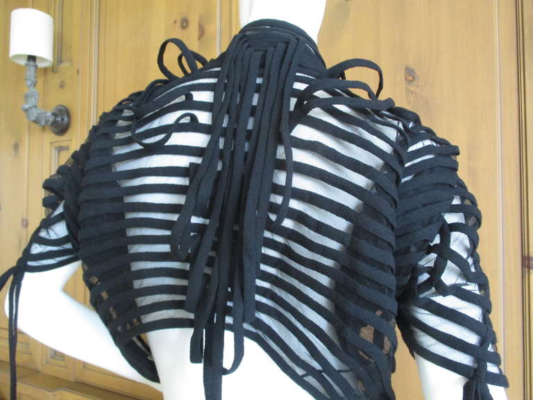 Ralph Rucci Couture Label Sheer Web / Bondage Bolero at 1stDibs | rucci ...