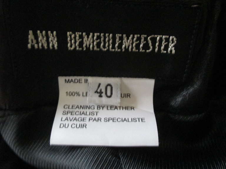Ann Demeulemeester Black Leather Suit 6