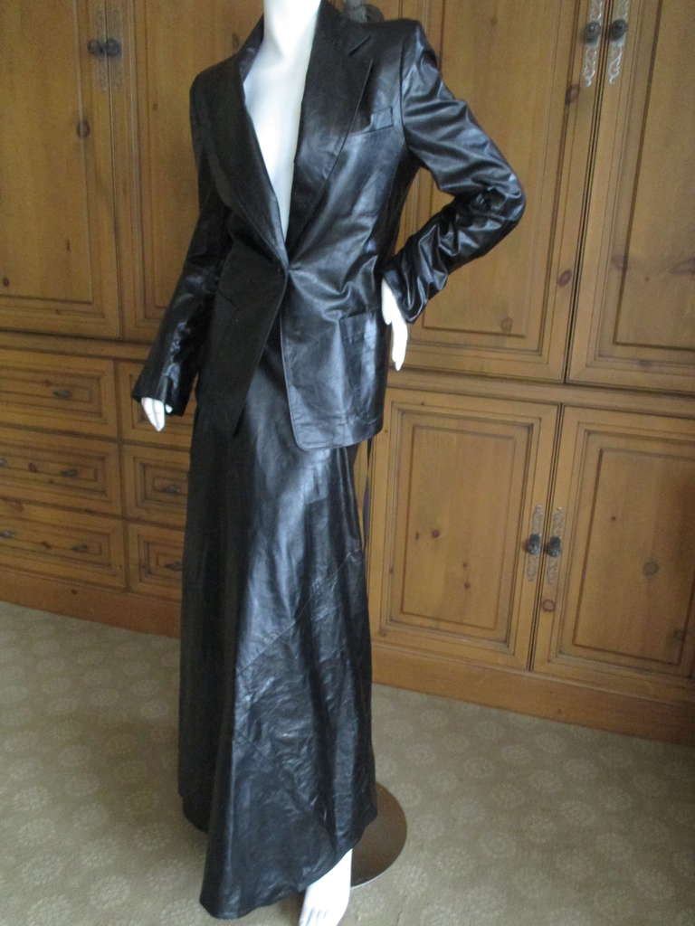 Ann Demeulemeester Black Leather Suit 4