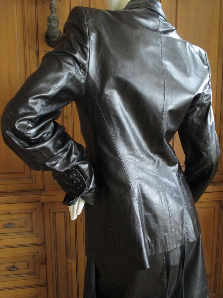 Ann Demeulemeester Black Leather Suit 2