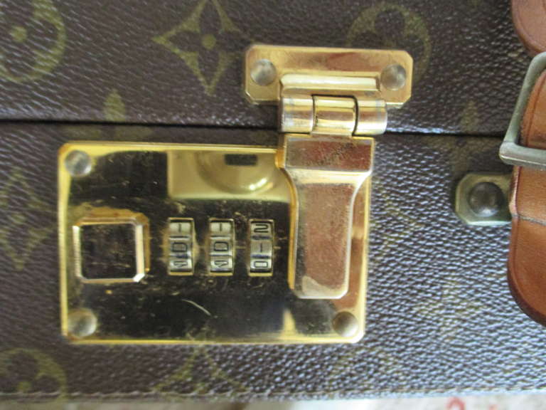 Men's Louis Vuitton 1970's Hard Sided Briefcase  Attache Case
