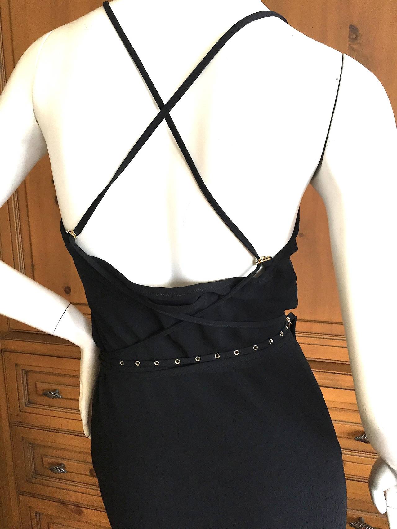Jean Paul Gaultier Classique Long Black Dress Size 38 In Excellent Condition In Cloverdale, CA