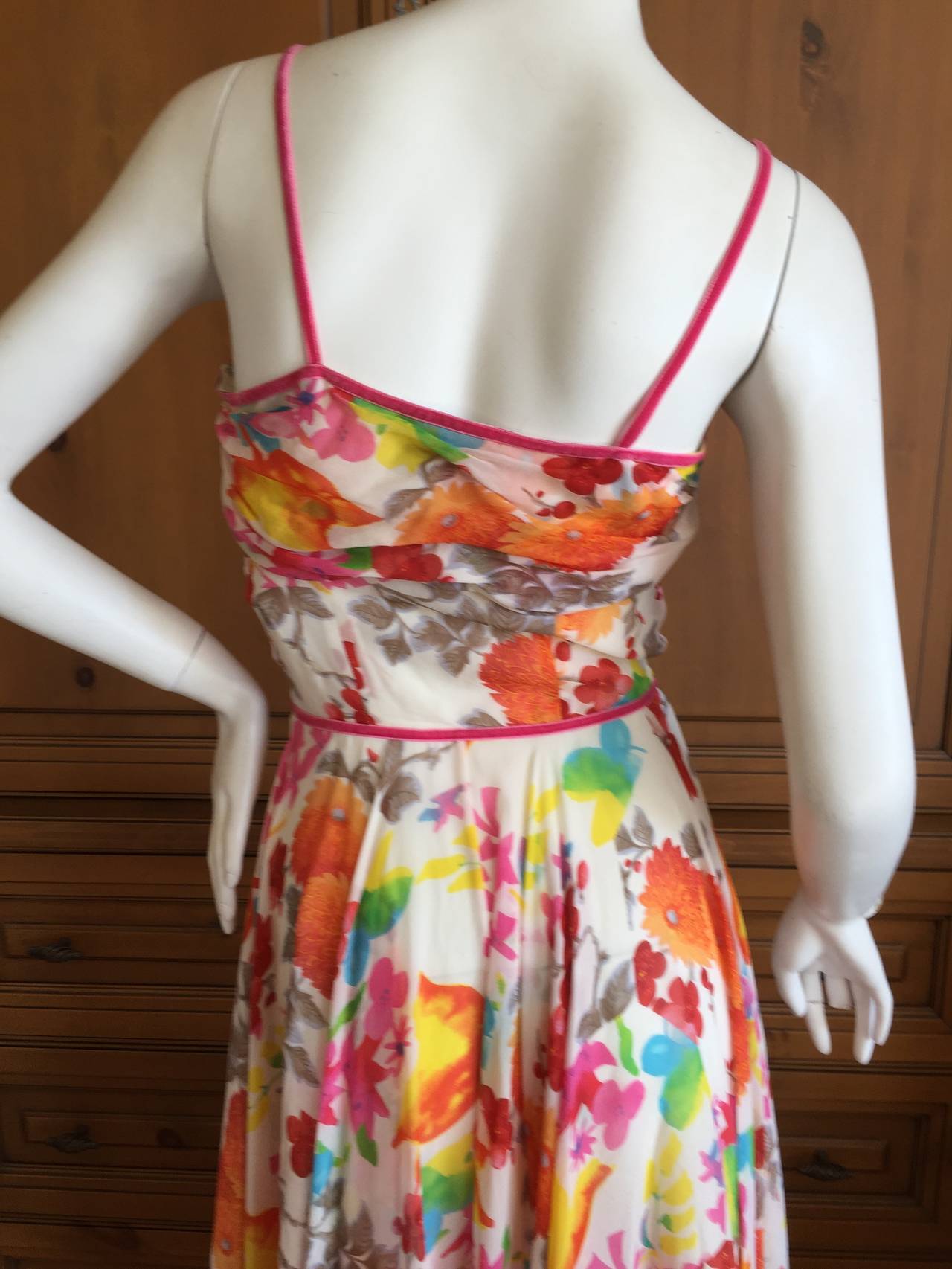 Christian Dior by John Galliano Festive Silk Floral Dress 1