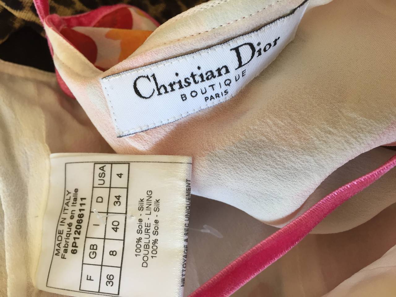 Christian Dior by John Galliano Festive Silk Floral Dress 2