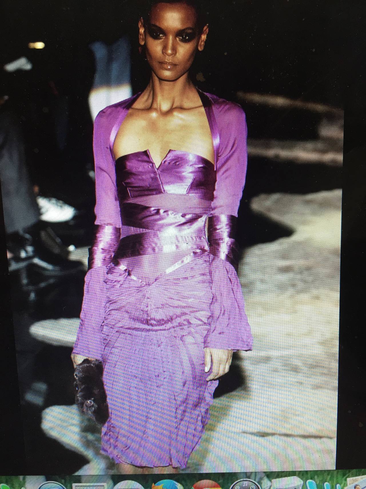Gucci by Tom Ford Purple Silk Dress F' 2004 NWT 5