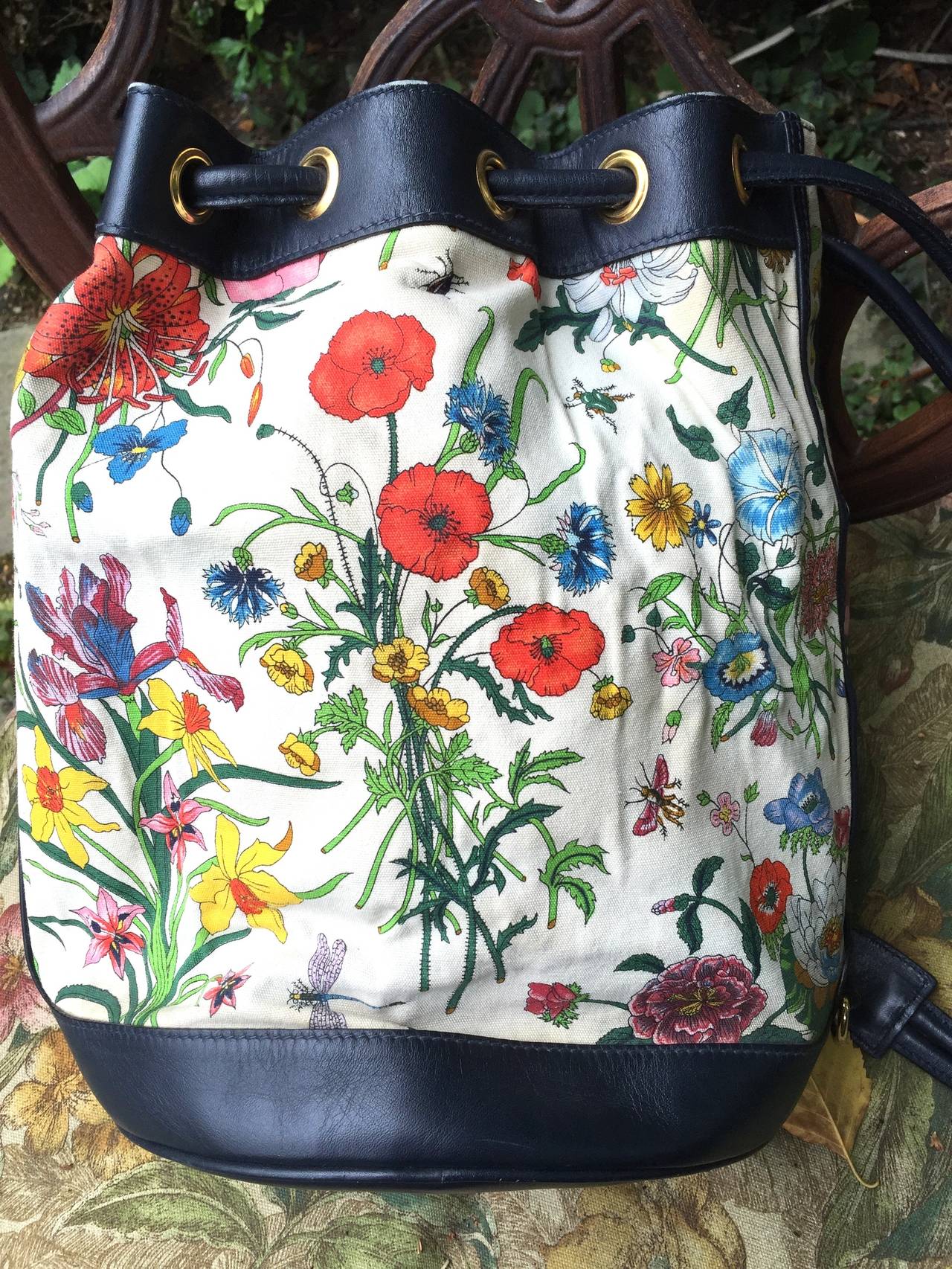 vintage gucci floral bag