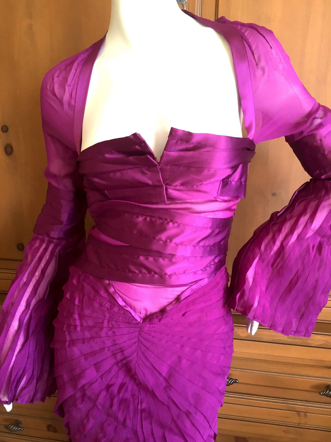 Gucci by Tom Ford Purple Silk Dress F' 2004 NWT 1