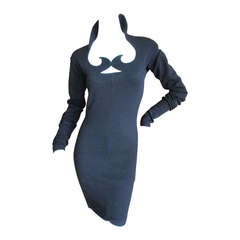 Romeo Gigli Iconic Vintage Bodycon Knit Heart Dress