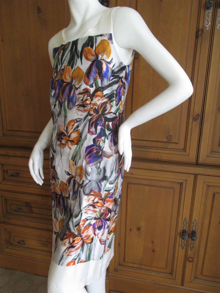 Dries Van Noten Silk Iris Print Sheath Dress
Iris Pattern floral silk, so chic
Super lightweight summer dress

Size 36

Bust: 34