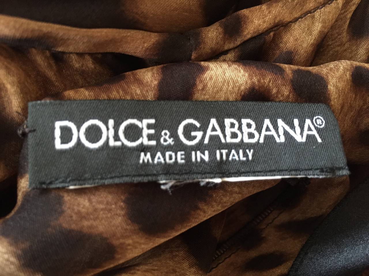 Dolce and Gabbana Silk Leopard Print Bell Sleeve Caftan at 1stDibs ...