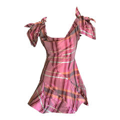Vivienne Westwood Red Label Taffeta Tartan Bias Cut Mini Dress