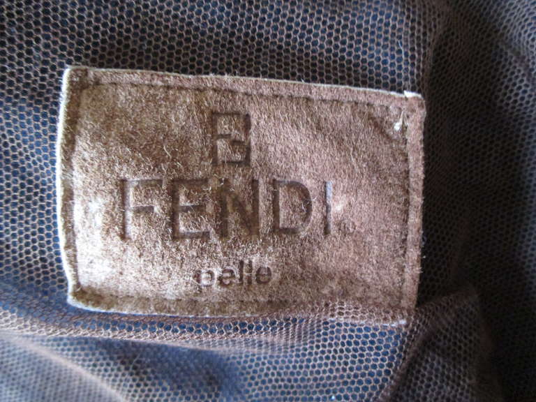 Fendi Vintage Distressed Suede Duster Coat 6