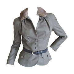 Christian Dior "Bar" Jacket with Mink Collar by Galliano