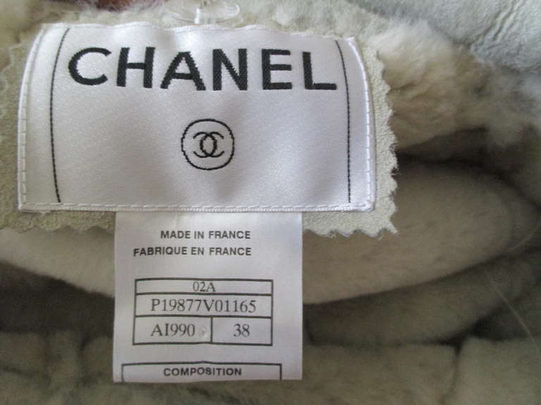 Chanel Shearling Jacket with Detachable Scarf / Collar 1