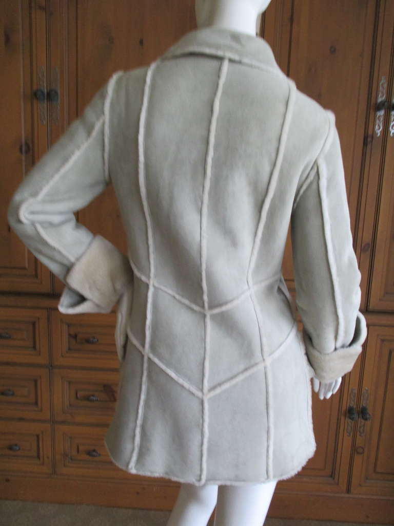 Chanel Shearling Jacket with Detachable Scarf / Collar In Excellent Condition In Cloverdale, CA