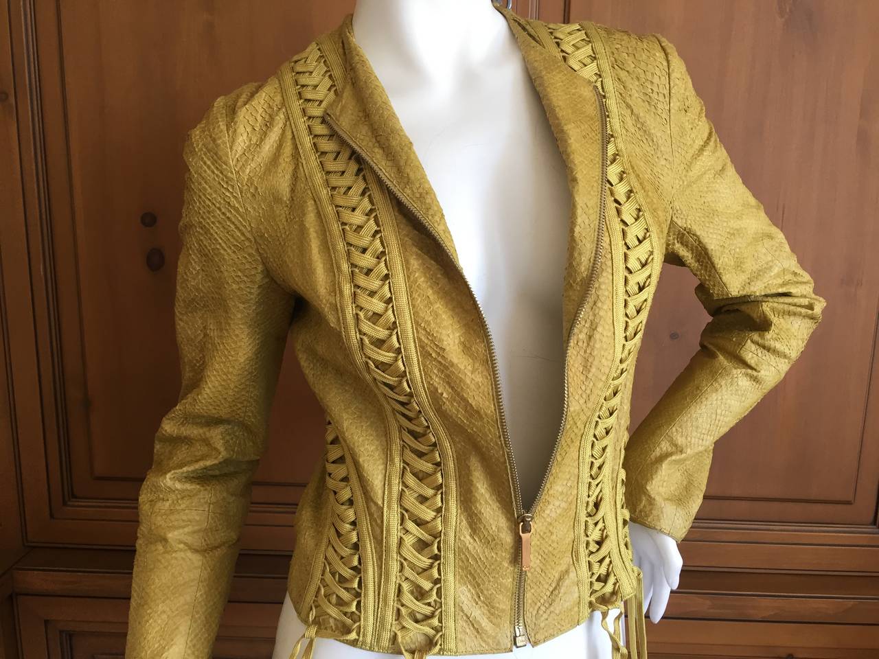 Christian Dior by John Galliano Exotic Skin Corset Lace Jacket 6