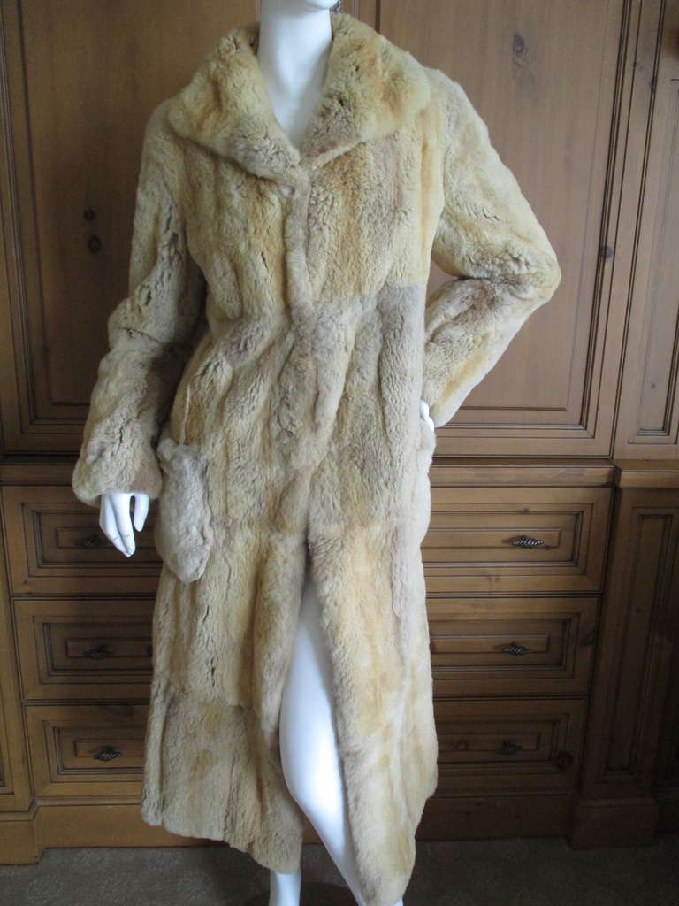 Marc Jacobs Chinchilla Rex Fur Coat In Excellent Condition In Cloverdale, CA