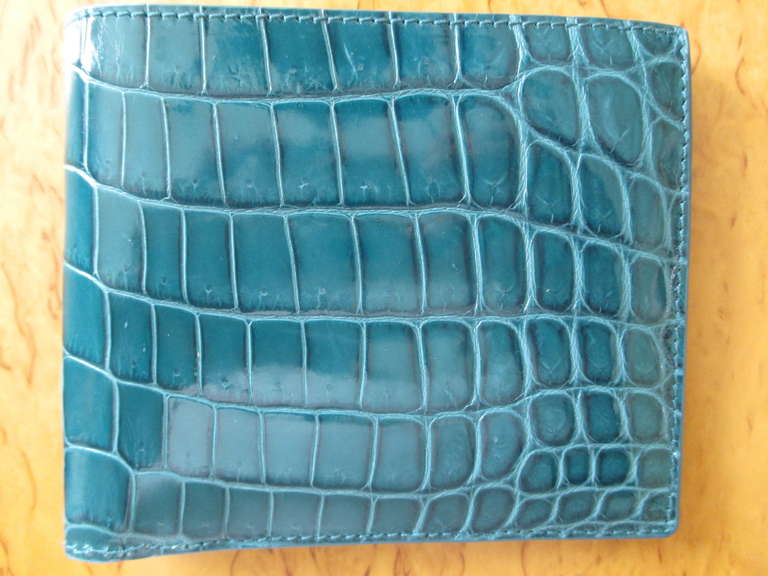 Men's Bottega Veneta Genuine Crocodile Mens Billfold Wallet New in Box