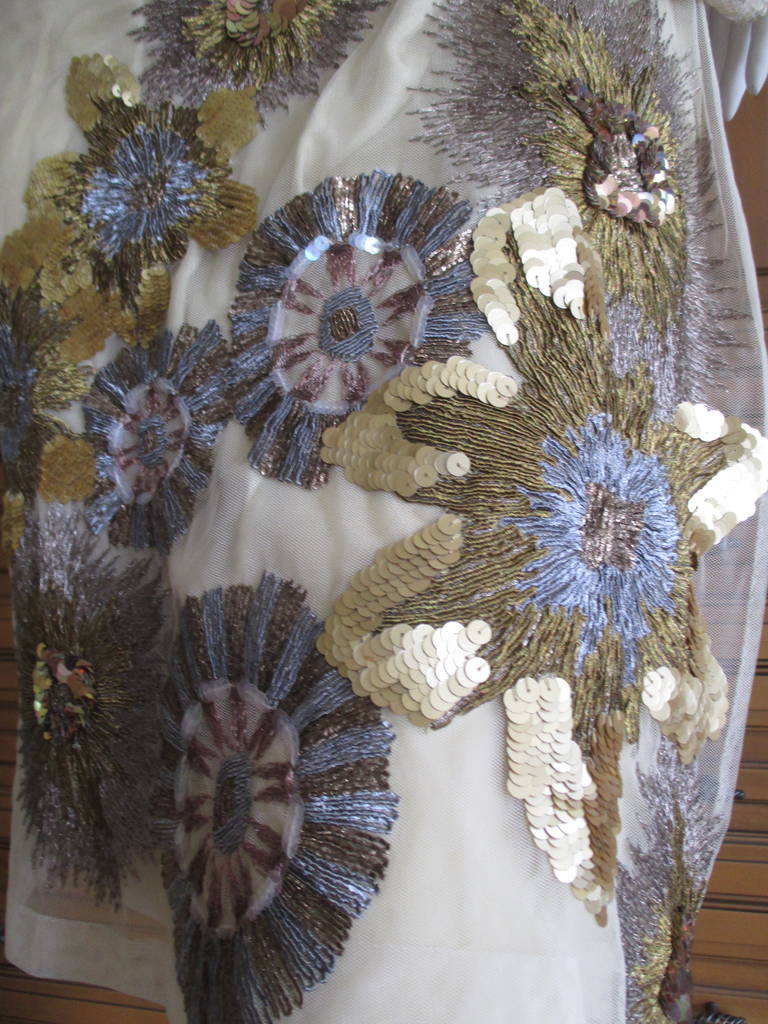 Dries Van Noten Embellished Silk Wrap Skirt In New Condition In Cloverdale, CA