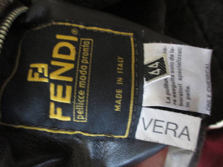 Fendi Belted Shearling Coat with Hood 4