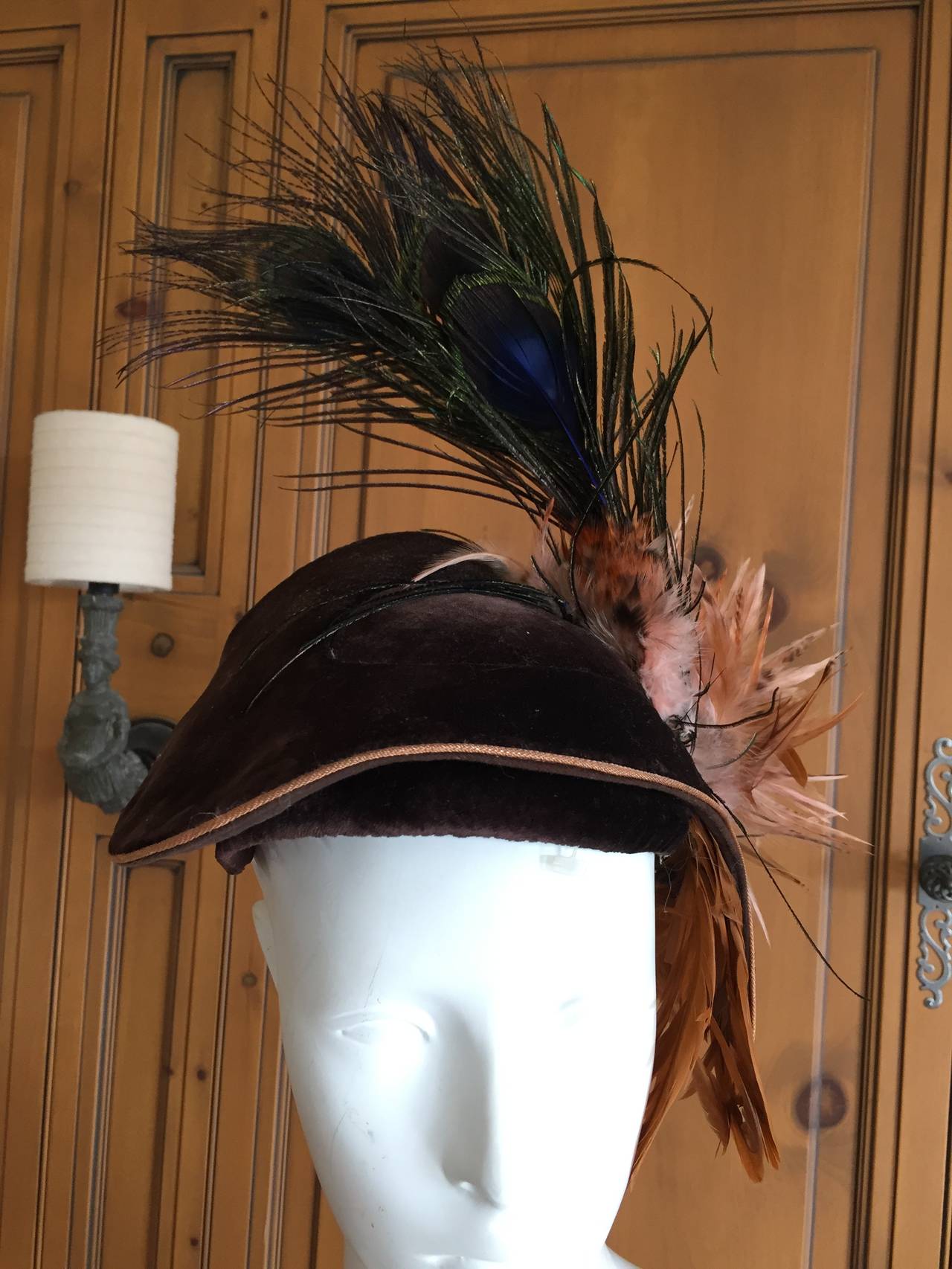 1940's Bird of Paradise Feather Hat 1