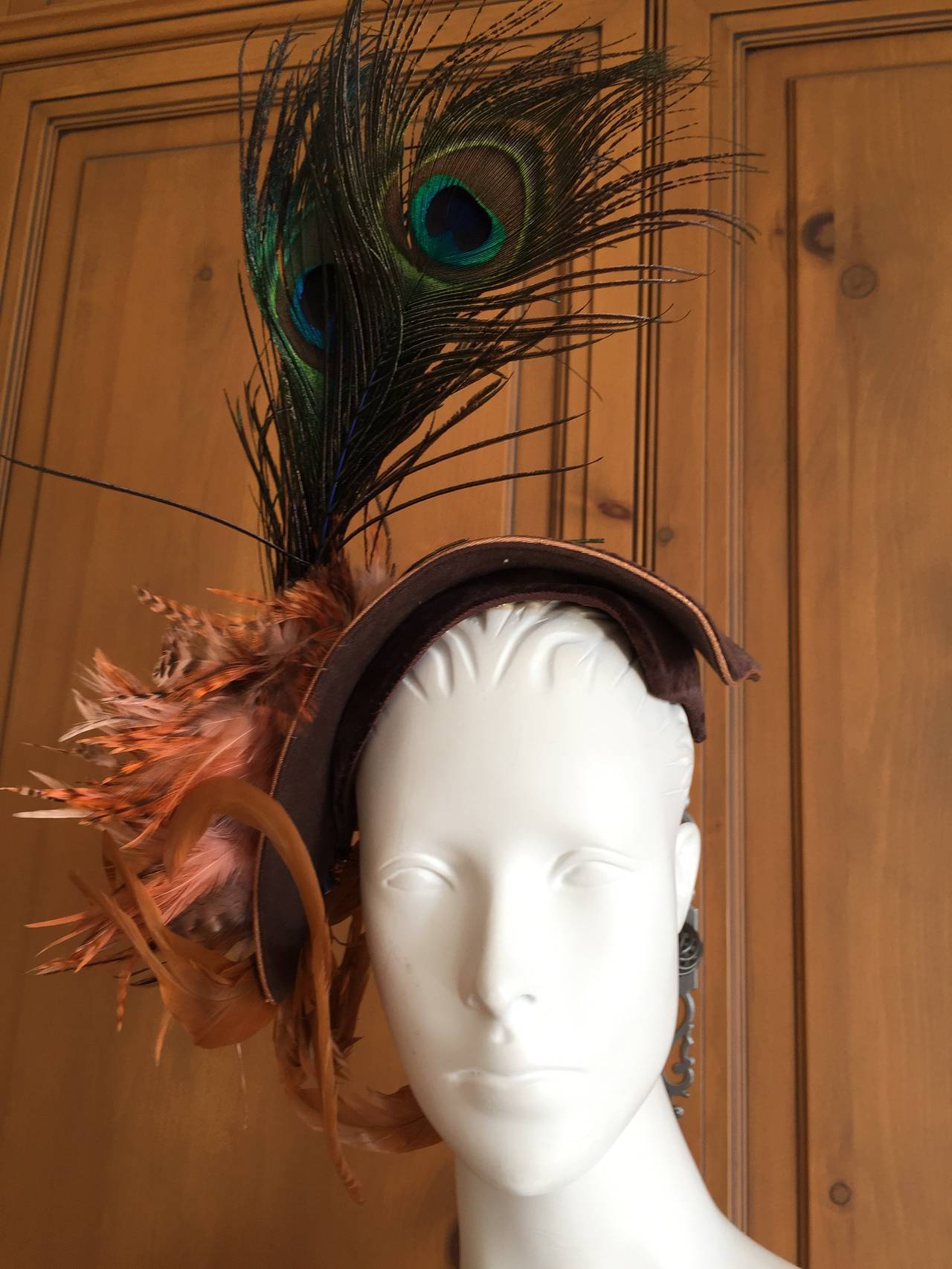 1940's Bird of Paradise Feather Hat 2