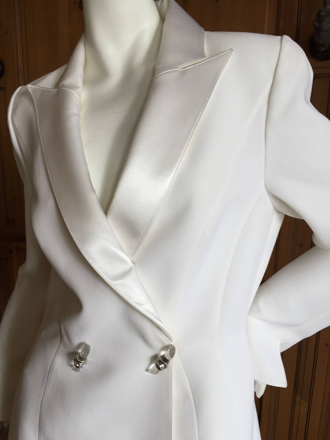 Thierry Mugler Vintage Ivory Tuxedo In Excellent Condition In Cloverdale, CA