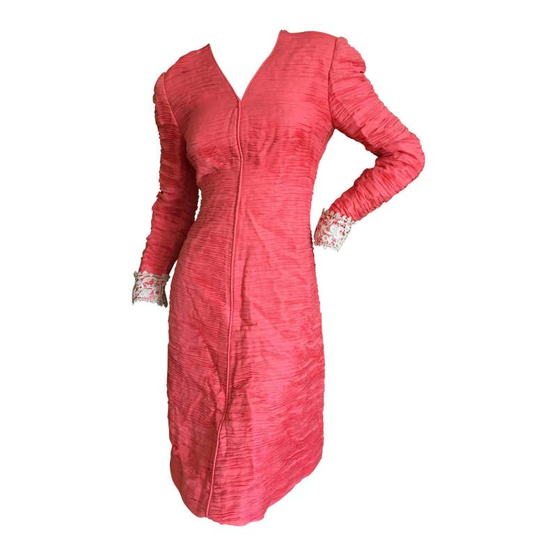 Sybil Connolly Couture Pleated Irish Linen Day Dress at 1stDibs