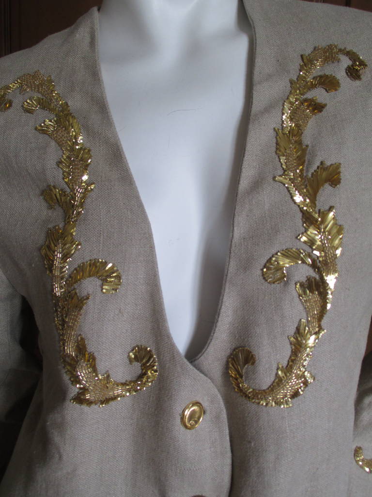 Chanel Exquisite Lesage Gold Embellished Jacket