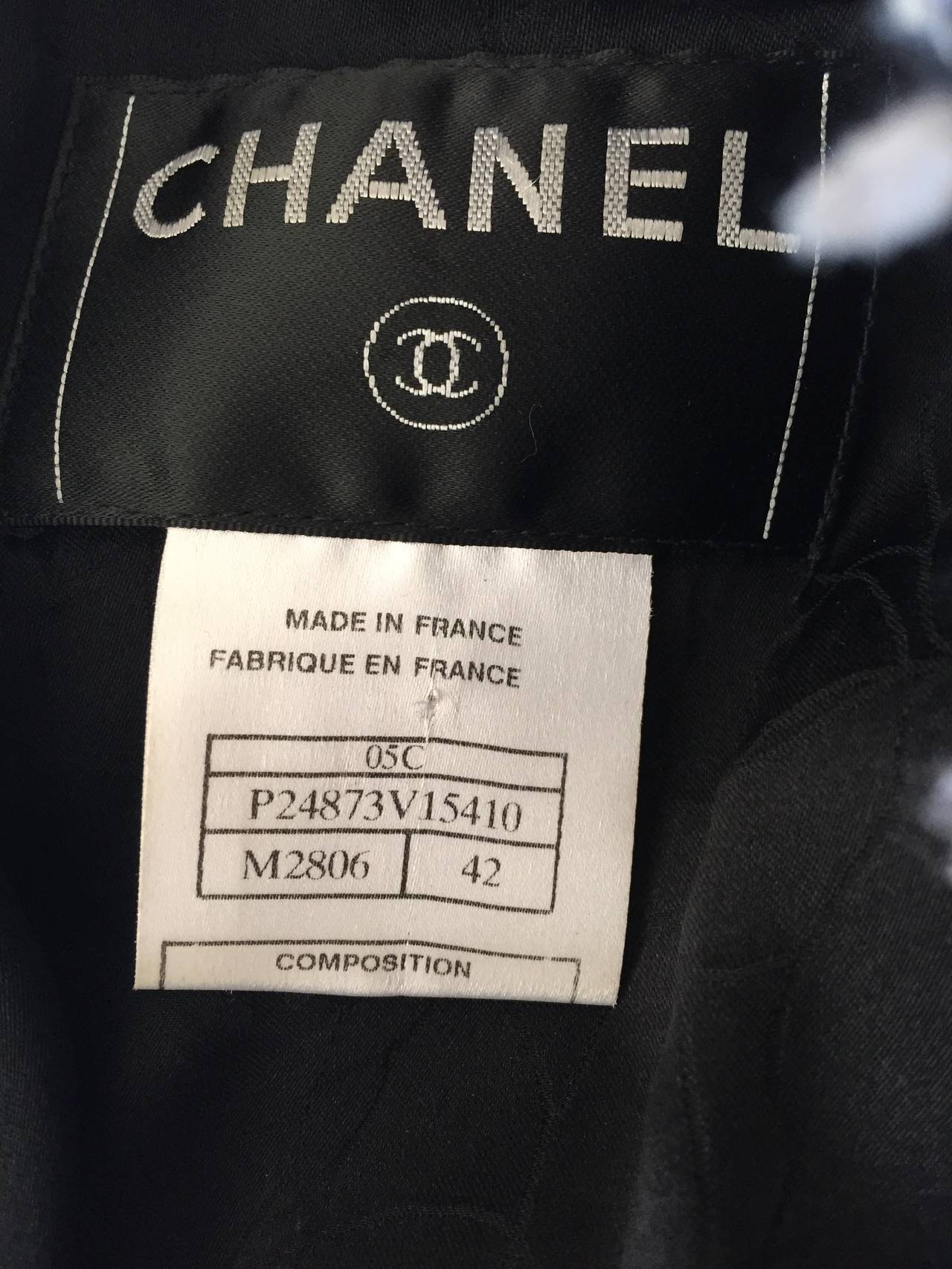 Chanel Belted Black Fantasy Tweed Jacket at 1stDibs