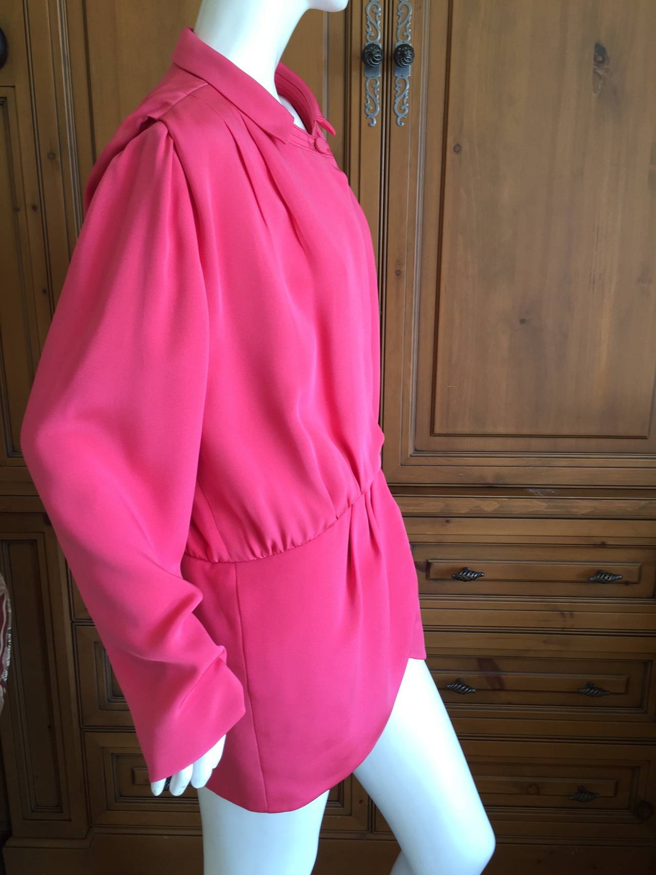 Women's Galanos Hot Pink Silk Jacket For Sale