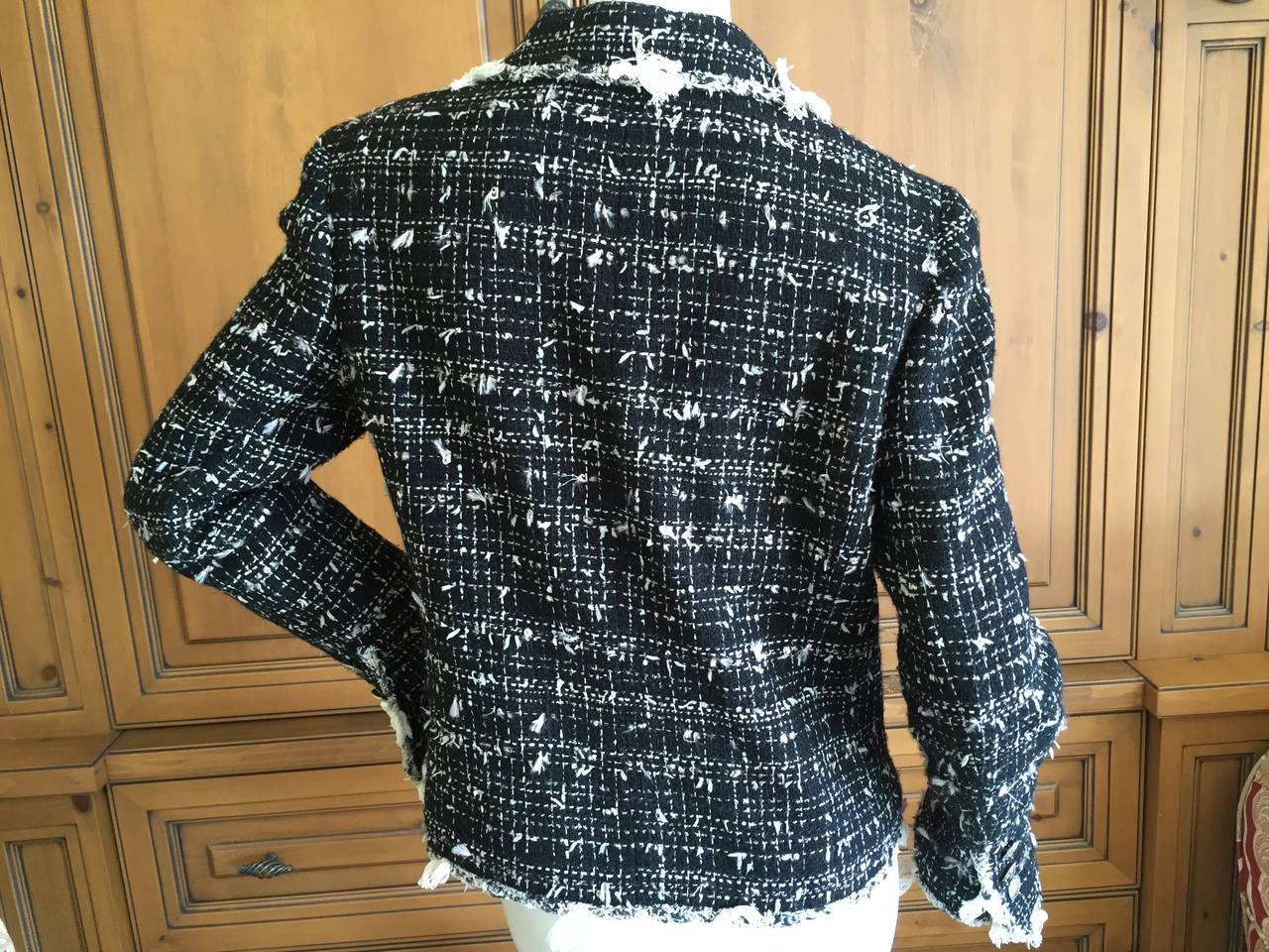 Chanel Belted Black Fantasy Tweed Jacket 3