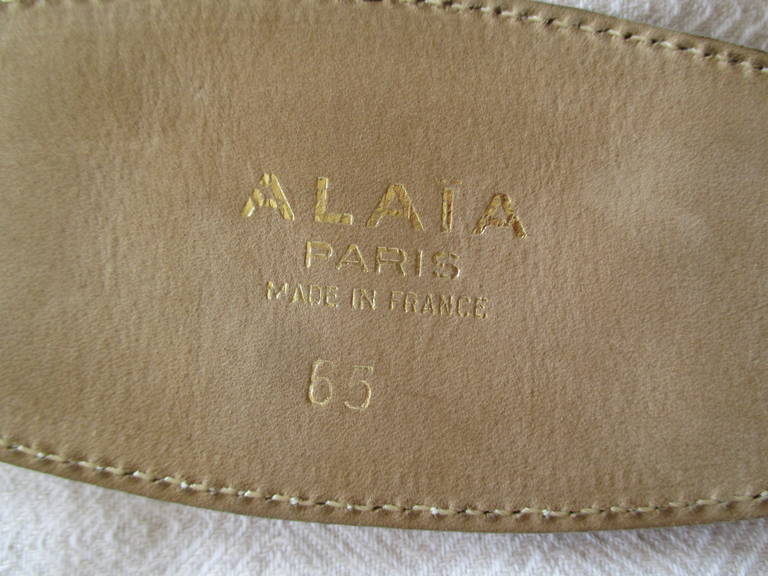 Azzedine Alaia White Leather Belt 1