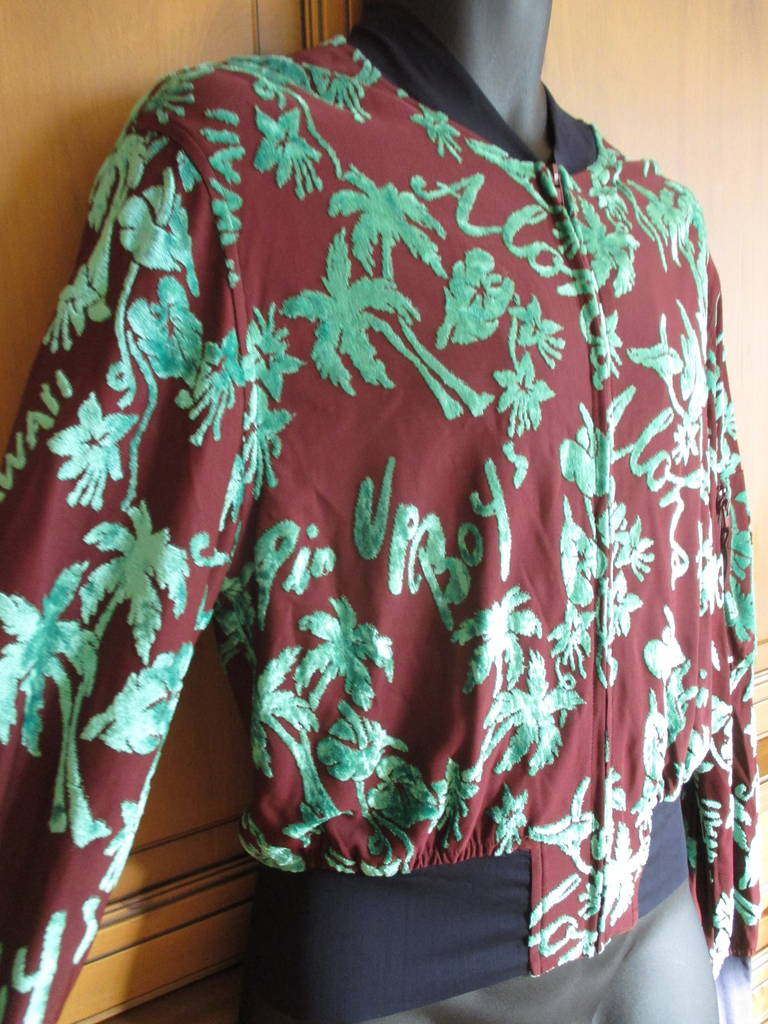Jean Paul Gaultier 80s Men's "Aloha" Pin Up Boy Men's Jacket