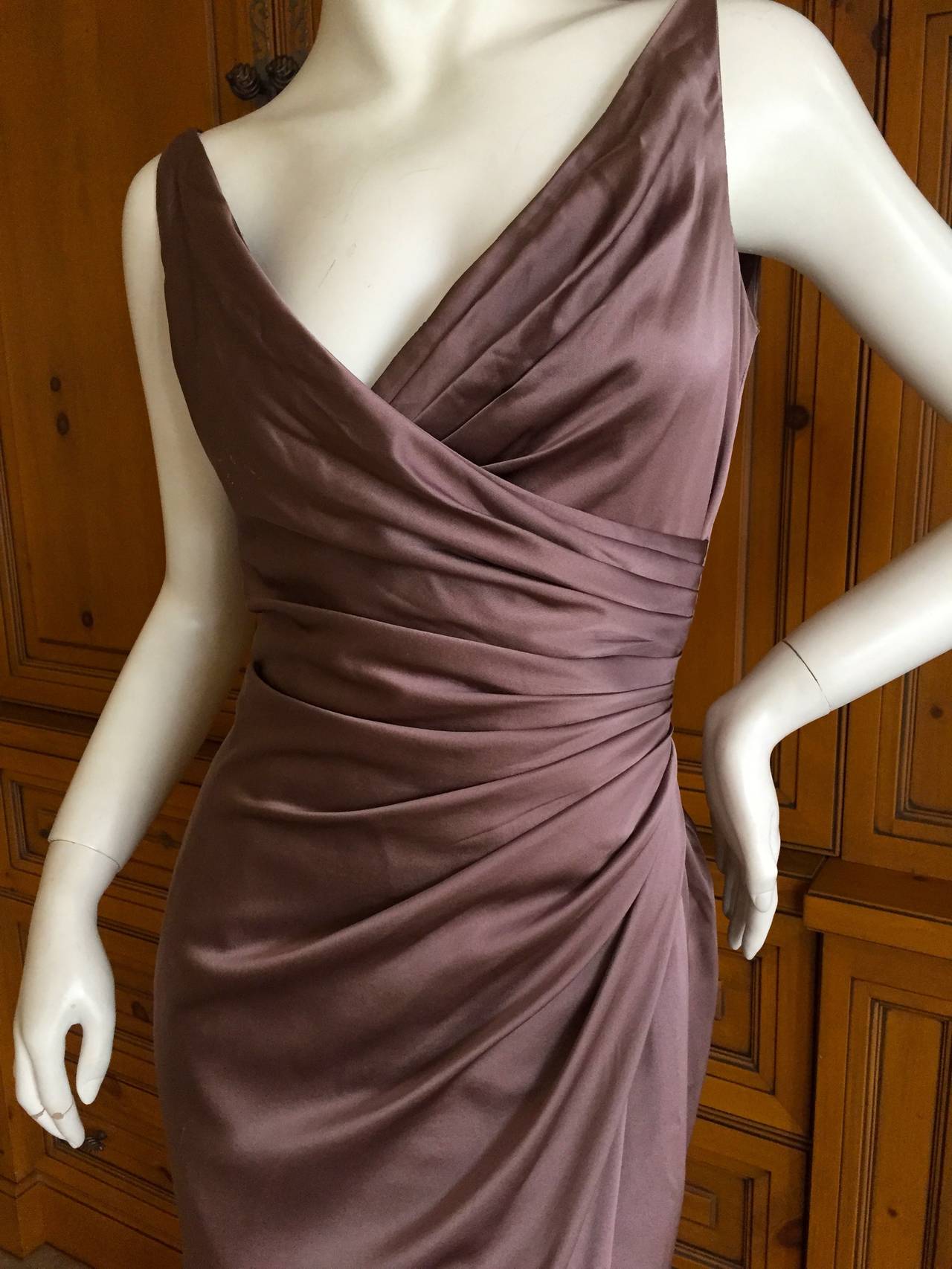 Sophie Sitbon Paris Mauve Silk Dress at 1stDibs