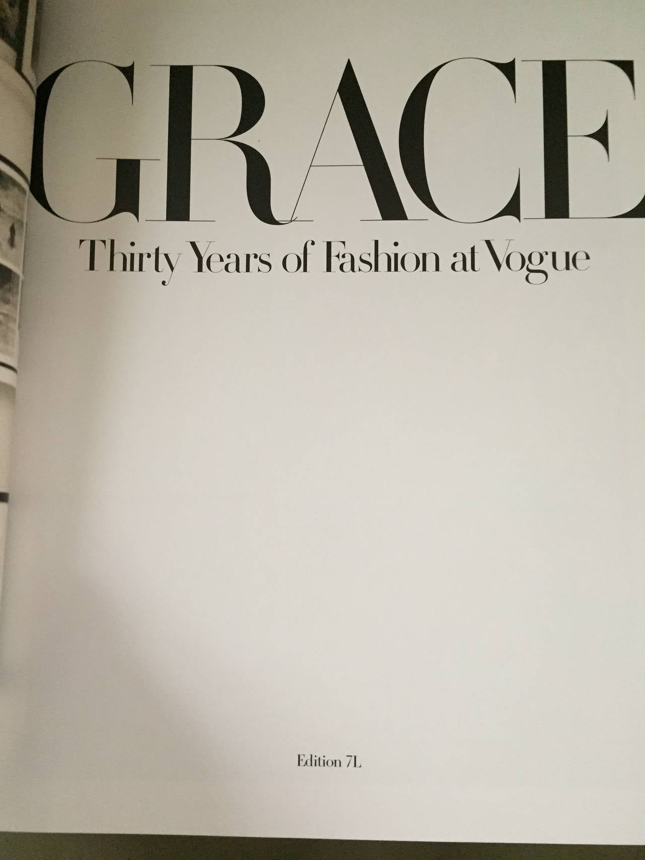 Black Grace Thirty Years of Fashion at Vogue First Edition For Sale