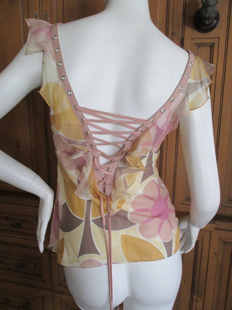 Dior by Galliano Corset Lace Top In Excellent Condition In Cloverdale, CA