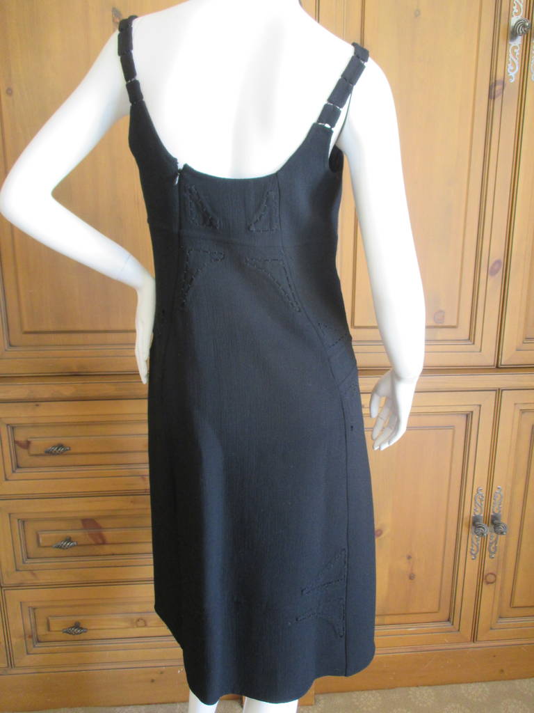 Chado Ralph Rucci Black Cocktail Dress with Cutouts In Excellent Condition In Cloverdale, CA