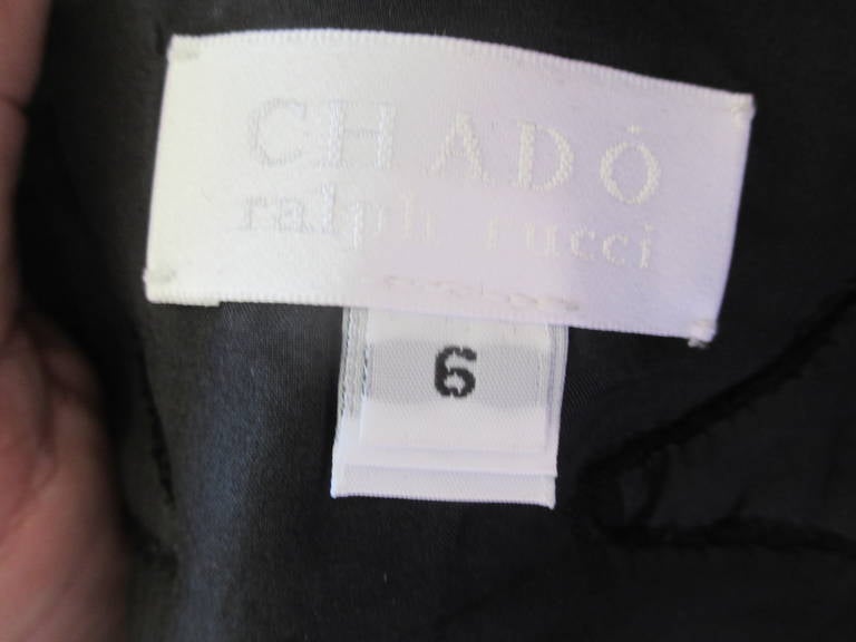Chado Ralph Rucci Black Cocktail Dress with Cutouts 5